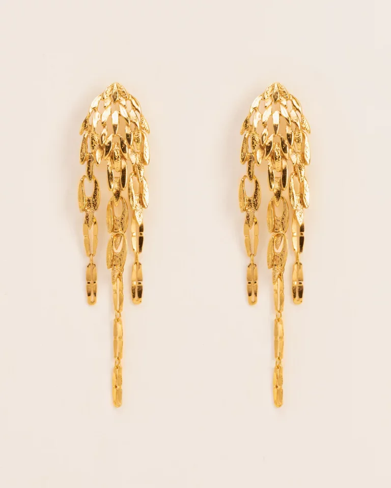 Wouters & Hendrix Stud earrings with dangling leaves in silver ESC091GP — Juweliers Paul