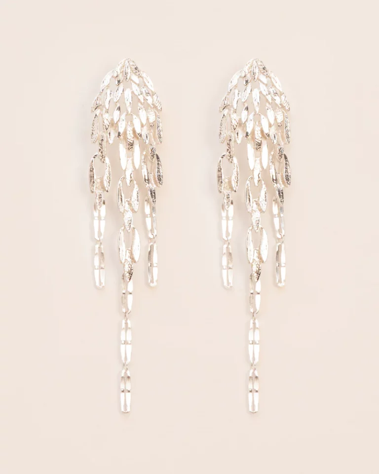 Wouters & Hendrix Stud earrings with dangling leaves in silver ESC091SS — Juweliers Paul