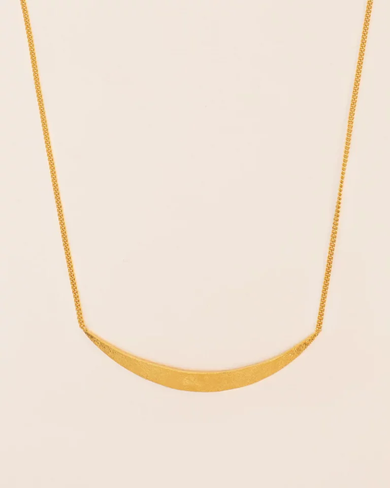 Wouters & Hendrix Necklace with hammered detail in silver NSC022GP — Juweliers Paul