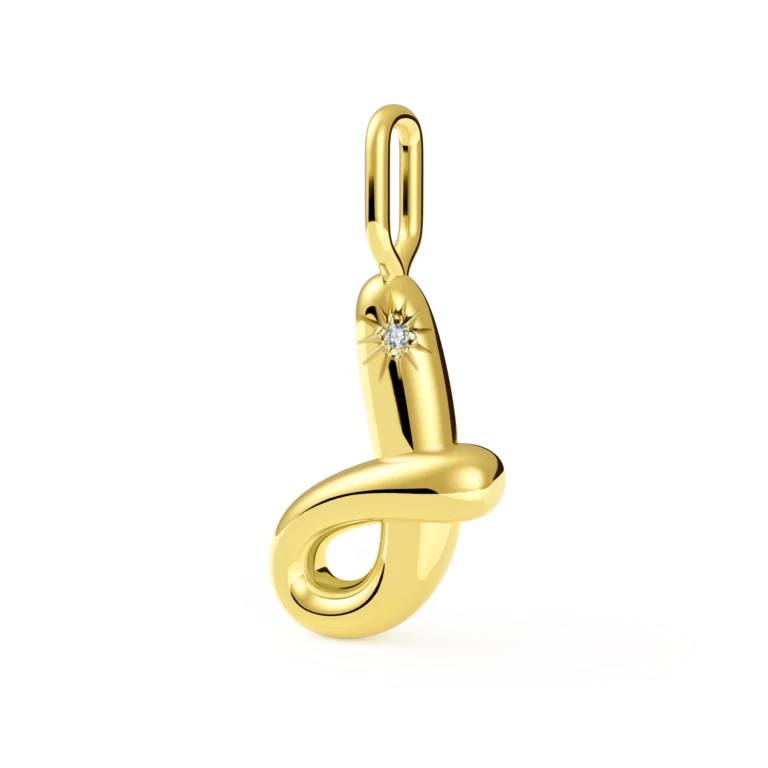 Diamanti Per Tutti J diamond Initial Charm Hanger M2652-3S8 — Juweliers Paul