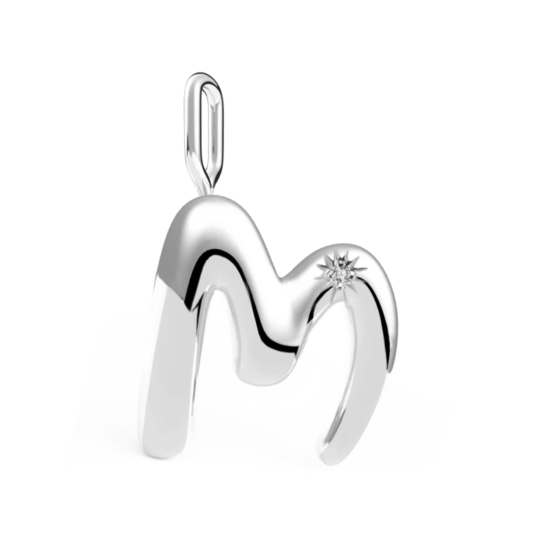 Diamanti Per Tutti M diamond Initial Charm Hanger M2654-1S8 — Juweliers Paul