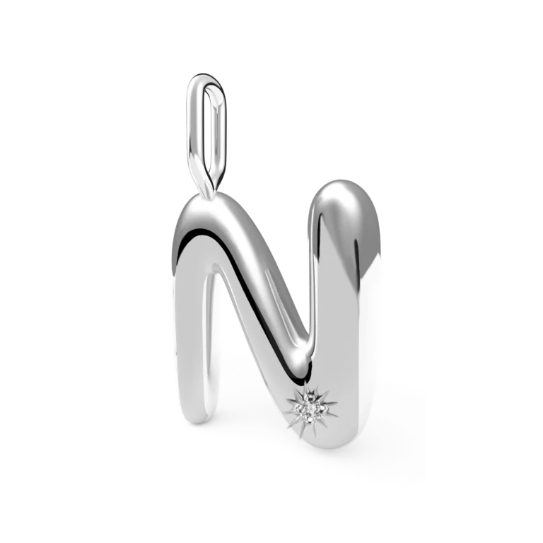 Diamanti Per Tutti N diamond Initial Charm Hanger M2655-1S8 — Juweliers Paul