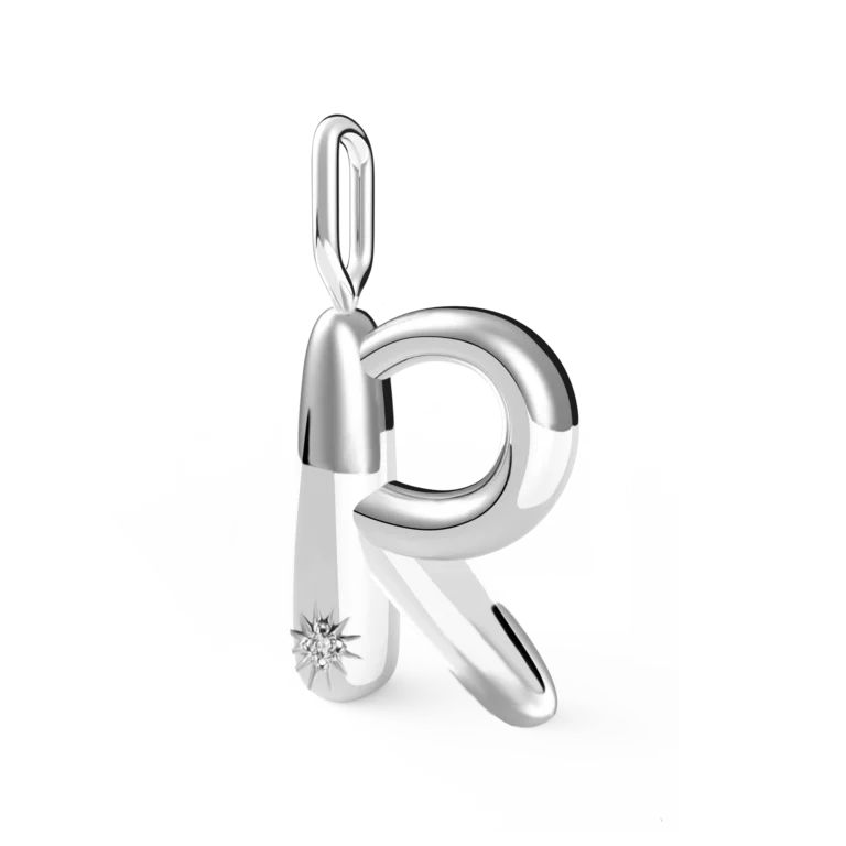 Diamanti Per Tutti R diamond Initial Charm Hanger M2659-1S8 — Juweliers Paul