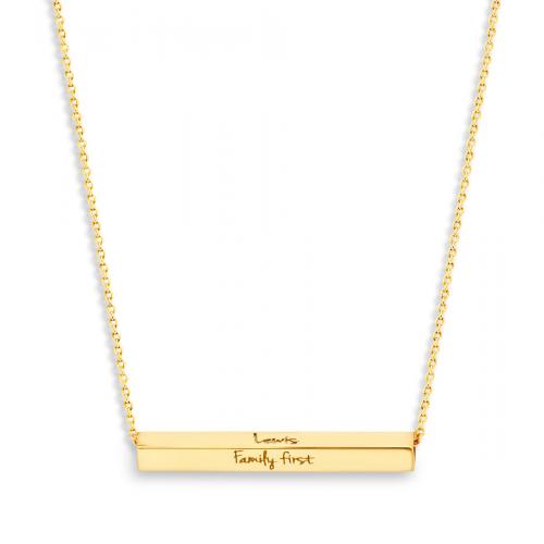 Just Franky Cube Bar Necklace