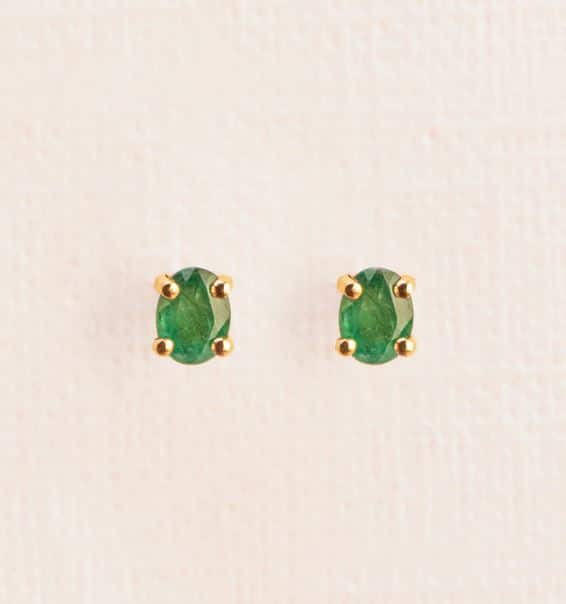 Wouters & Hendrix 18kt Stud earrings with emerald EGC008YG00