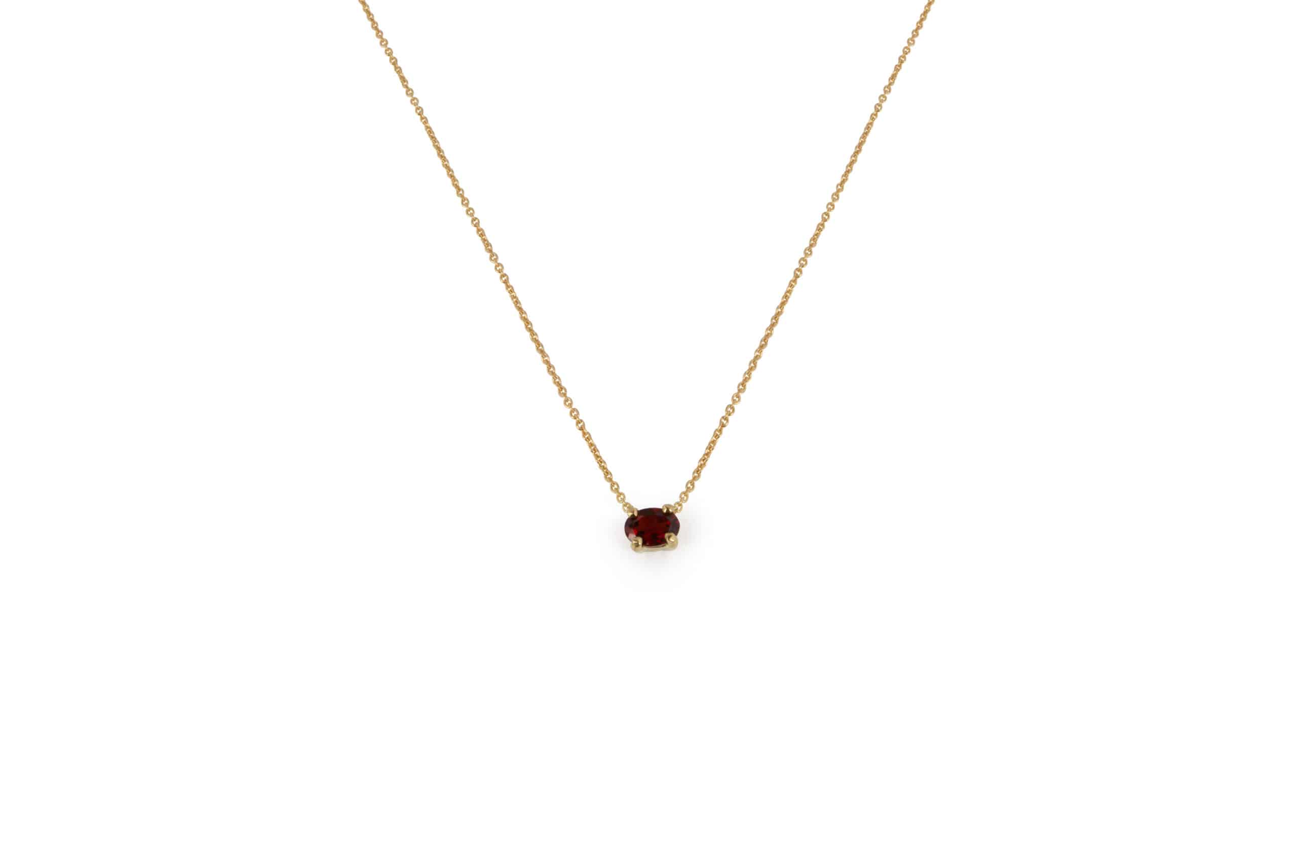 Wouters & Hendrix 18kt Gold Necklace with Garnet NGC003