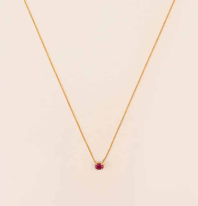 [TEST]-Wouters & Hendrix 18kt Gold Necklace with ruby NGC004