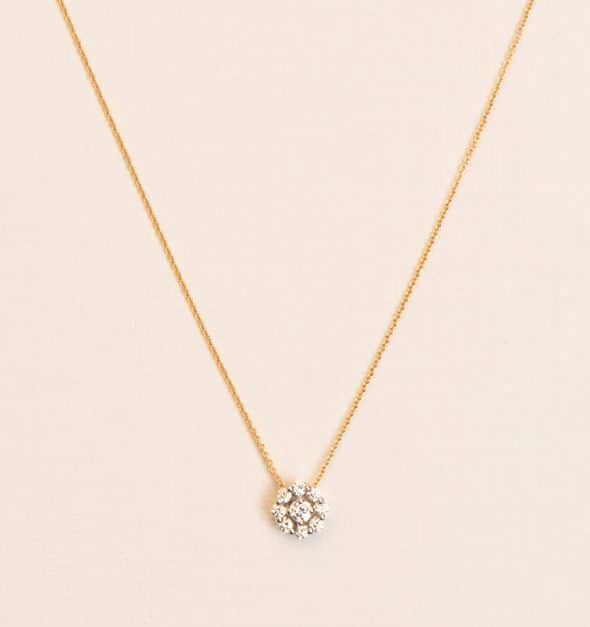 Wouters & Hendrix 18kt Gold Necklace with white diamond NGD005YW