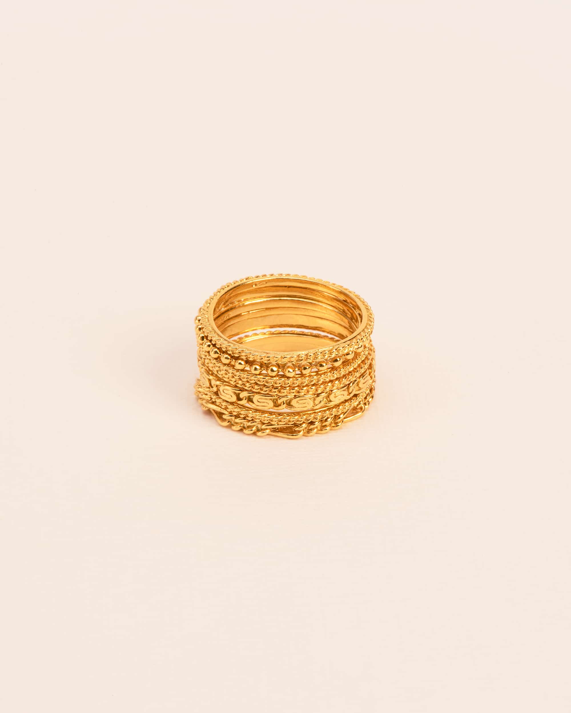 Wouters & Hendrix 18kt Gold Chapters stacked Ring RGC026