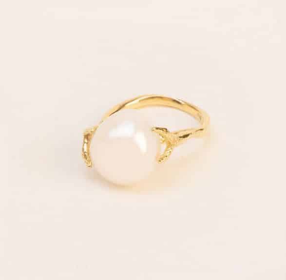 Wouters & Hendrix 18kt Organic ring with pearl RGC030YG