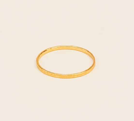 Wouters & Hendrix 18kt Gold Hammered ring RGC038YG